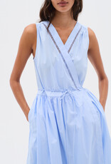 InWear Furla Cotton Poplin Wrap Dress In Blue