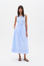 InWear Furla Cotton Poplin Wrap Dress In Blue