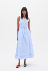 InWear Furla Cotton Poplin Wrap Dress In Blue