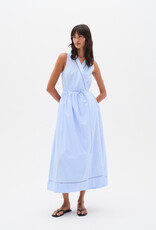 InWear Furla Cotton Poplin Wrap Dress In Blue