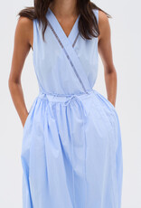 InWear Furla Cotton Poplin Wrap Dress In Blue
