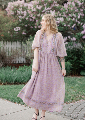 Des Petits Hauts Sonate Long Sleeve Floral Dress