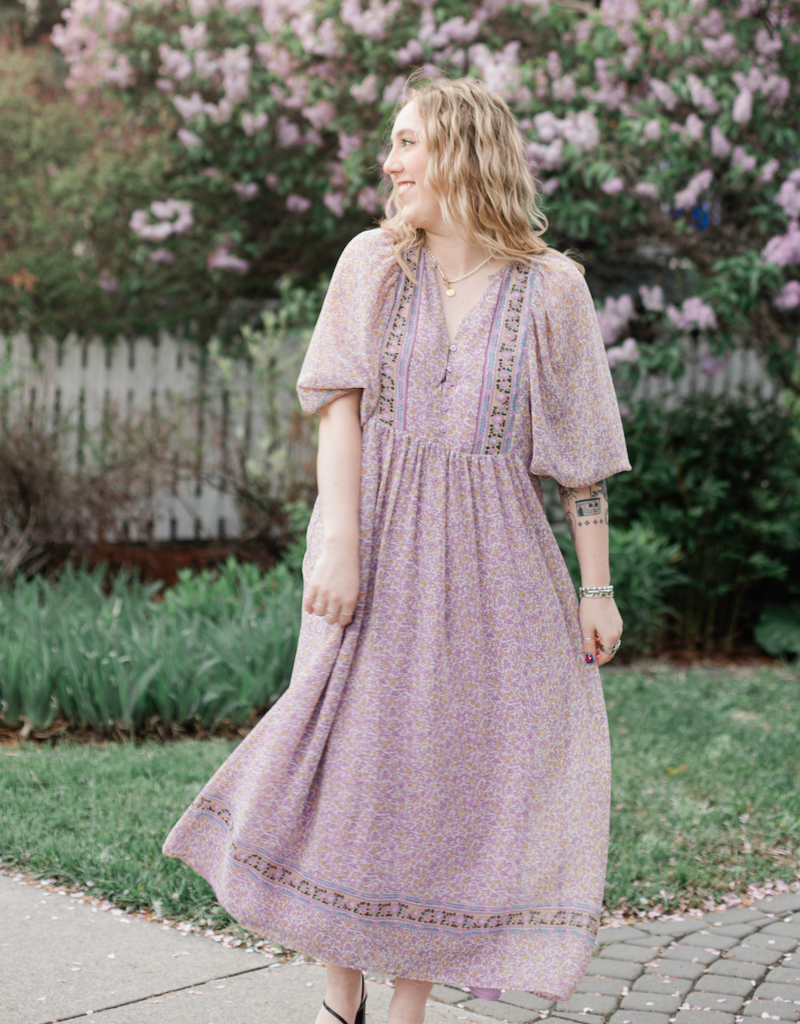 Des Petits Hauts Sonate Long Sleeve Floral Dress