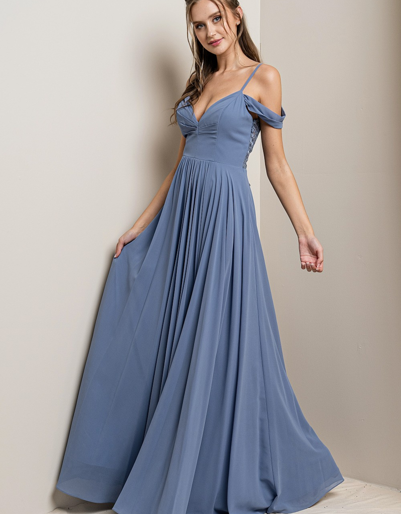 Soieblu Cara Maxi Dress in Slate Blue