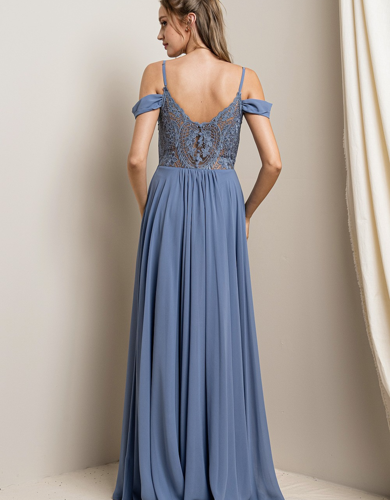 Soieblu Cara Maxi Dress in Slate Blue