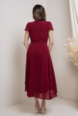 Soieblu Molly Midi Wrap Dress in Wine