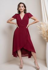 Soieblu Molly Midi Wrap Dress in Wine