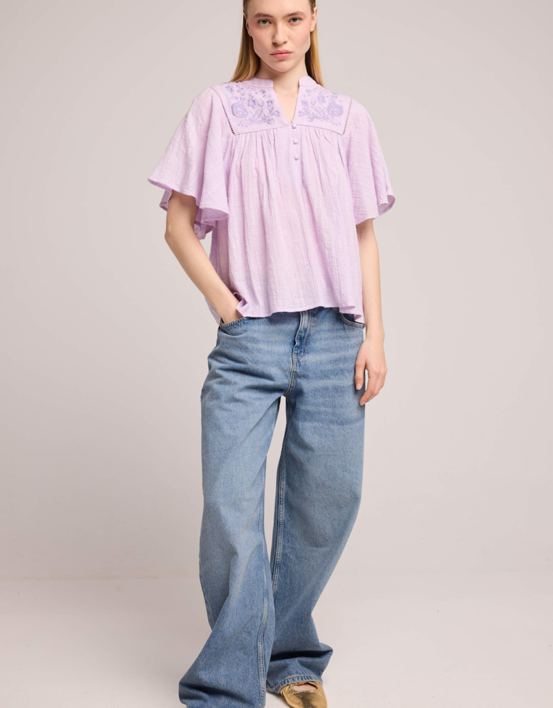 Louizon Balino Flutter Sleeve Blouse