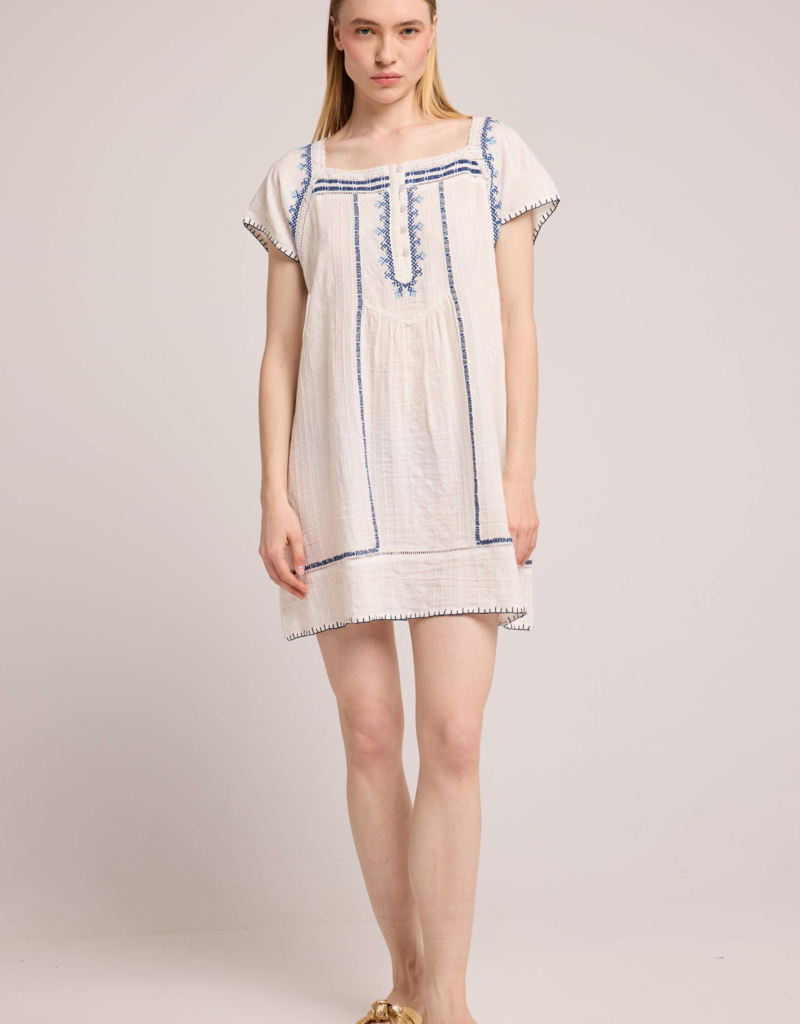 Louizon Atel Embroidered Cotton Dress