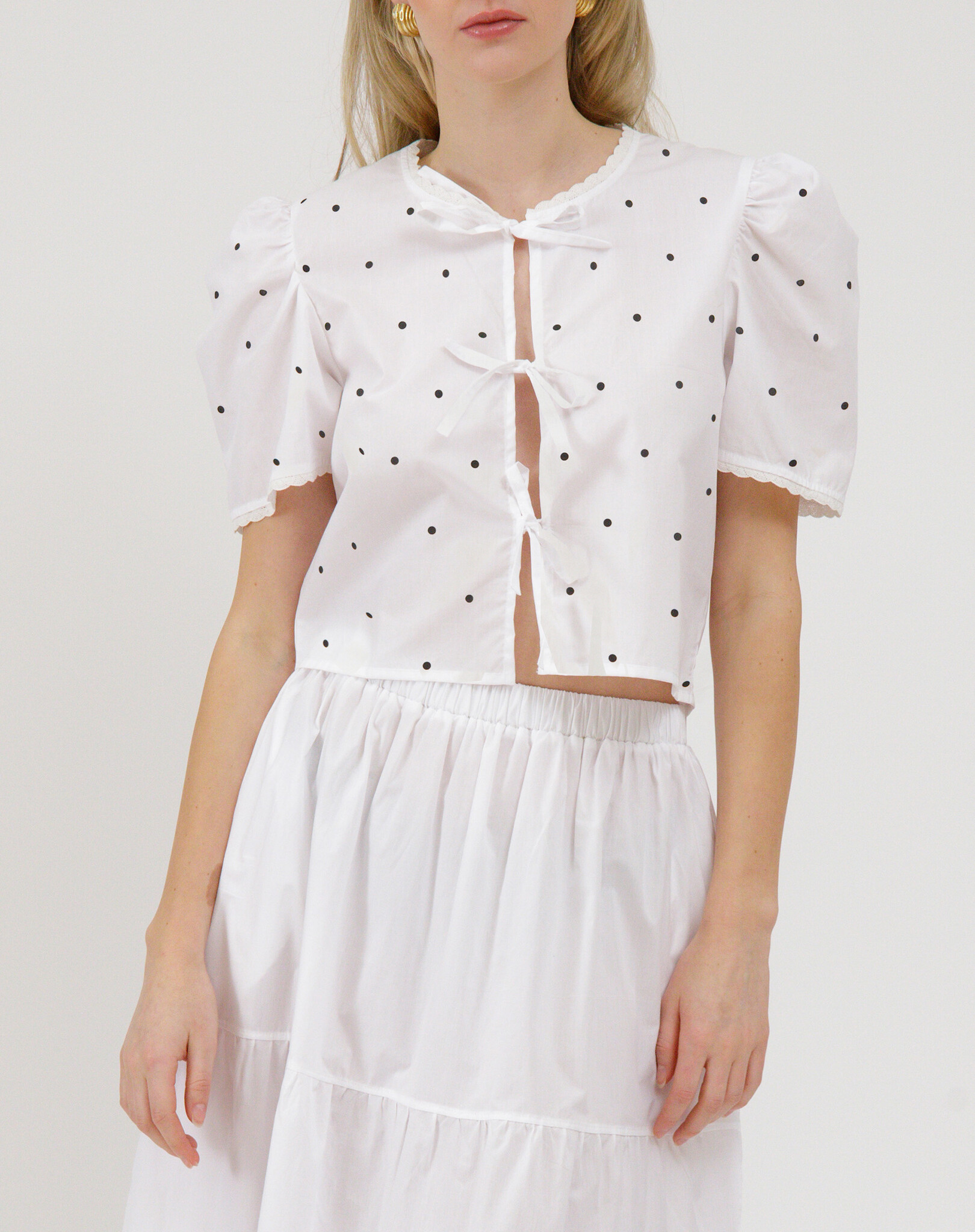 Poplin Tie Up Top - Adorn Boutique