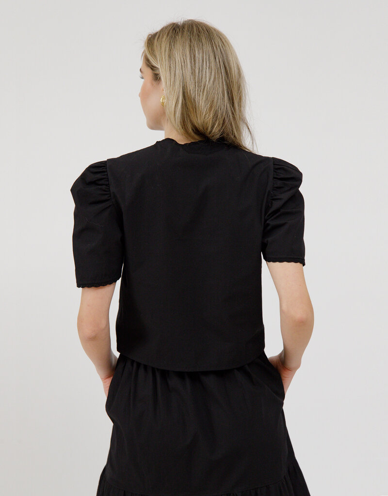 Brunette the Label Poplin Tie Up Top