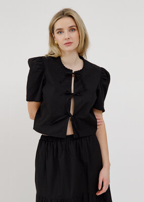 Brunette the Label Poplin Tie Up Top *Two Colours*