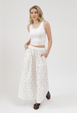 Brunette the Label Poplin Long Skirt In Polkadot Print