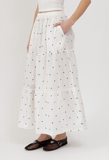 Brunette the Label Poplin Long Skirt In Polkadot Print