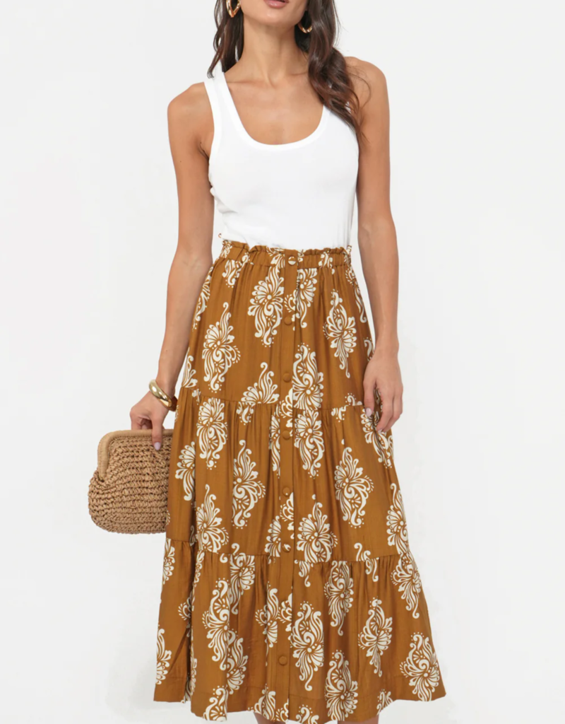 Greylin Marcy Print Tiered Skirt