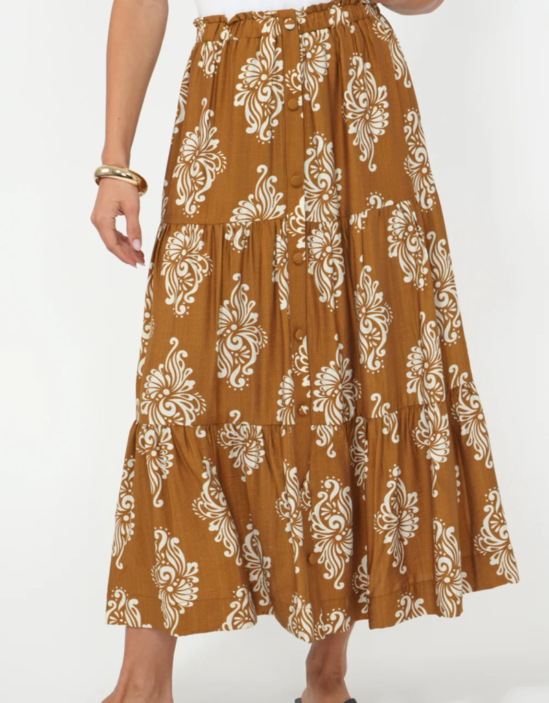 Greylin Marcy Print Tiered Skirt