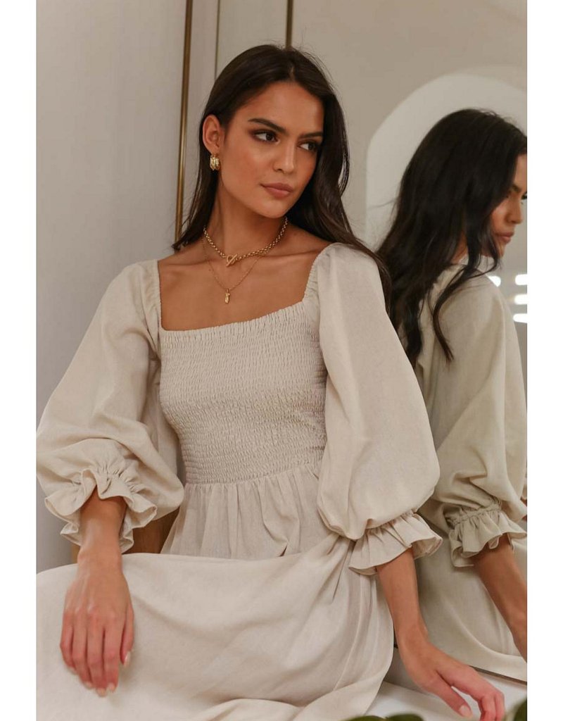 Girl And The Sun Paros Cotton Midi Dress