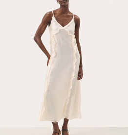 Part Two Roma Ruffled Satin Maxi Dress