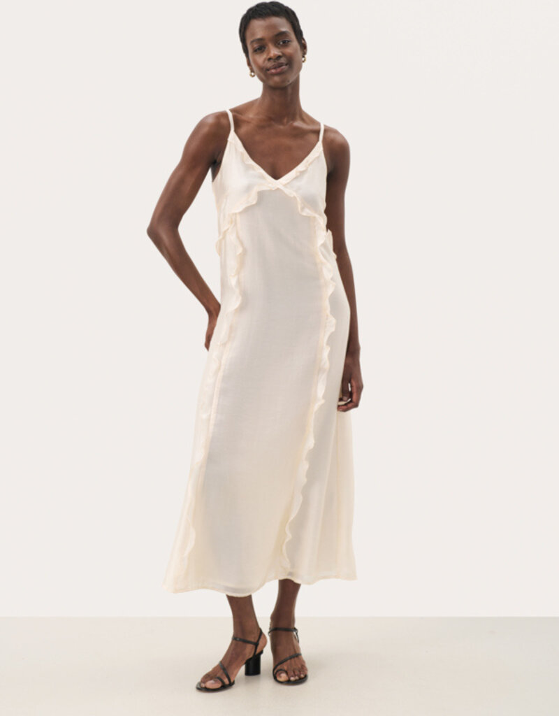 Part Two Roma Ruffled Satin Maxi Dress
