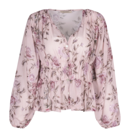 ASTRID Unbirthday Blouse in Rose Print