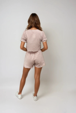 Privilege Minnie 2pc Short Set in Rose Gingham