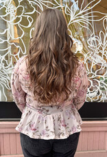 ASTRID Unbirthday Blouse in Rose Print