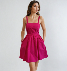 Privilege Nonnie Poplin Cocktail Dress in Pink