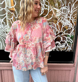 ASTRID Printed Summer Blouse *Only One Left - XS*