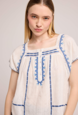 Louizon Atmobis Embroidered Cotton Blouse