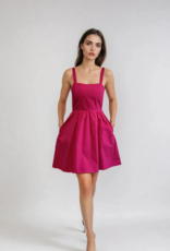Privilege Nonnie Poplin Cocktail Dress in Pink