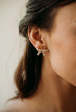 Luna & Stone Crystal Bow Stud Earring