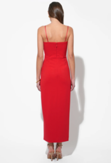 Adelyn Rae Solana Rosette Midi Dress with Removeable Straps