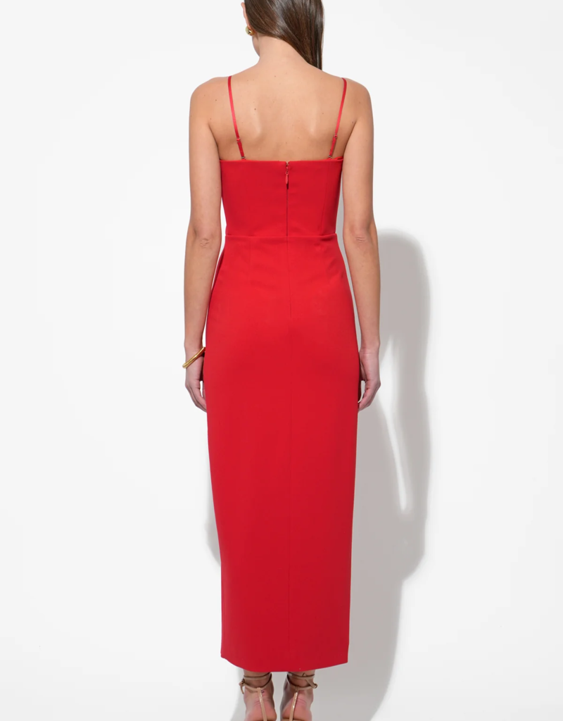 Adelyn Rae Solana Rosette Midi Dress with Removeable Straps