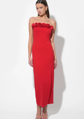 Adelyn Rae Solana Rosette Midi Dress