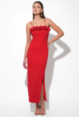 Adelyn Rae Solana Rosette Midi Dress with Removeable Straps