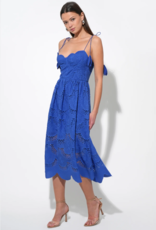 Adelyn Rae Alisha Scalloped Crochet Embroidered Midi Dress