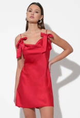 Adelyn Rae Kia Satin Mini Dress with Bows