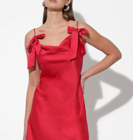 Adelyn Rae Kia Satin Mini Dress with Bows