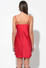 Adelyn Rae Kia Satin Mini Dress with Bows
