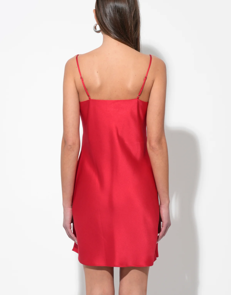 Adelyn Rae Kia Satin Mini Dress with Bows