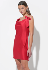 Adelyn Rae Kia Satin Mini Dress with Bows