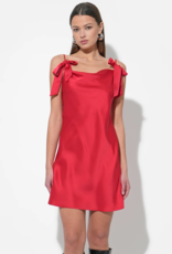 Adelyn Rae Kia Satin Mini Dress with Bows (FINAL SALE)