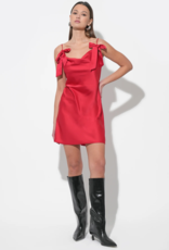 Adelyn Rae Kia Satin Mini Dress with Bows