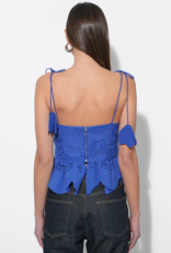 Adelyn Rae Bruna Scalloped Crochet Embroidered Top