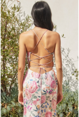 Dress Forum Brialynne Open Back Ruffled Maxi Dress in Dreamy Bloom