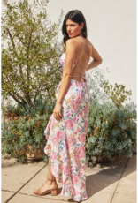 Dress Forum Brialynne Open Back Ruffled Maxi Dress in Dreamy Bloom