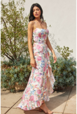Dress Forum Brialynne Open Back Ruffled Maxi Dress in Dreamy Bloom