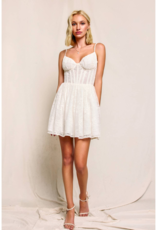 Dress Forum Playing Hard Corset Mini Dress in Cream
