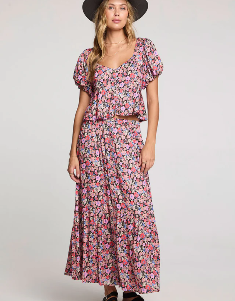 Saltwater Luxe Osiris Maxi Skirt in Multi Floral
