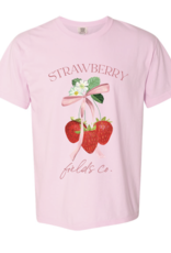Perfectly Imperfect Designs Strawberry Fields Pink Oversized T-Shirt